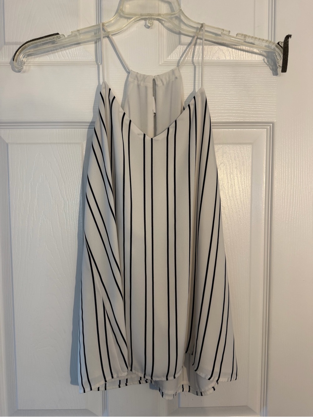 Express Black & White Striped Spaghetti Strap Cami